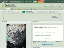 Tablet Screenshot of highlighterjuice.deviantart.com