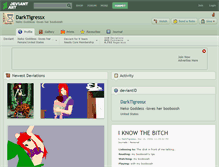 Tablet Screenshot of darktigressx.deviantart.com