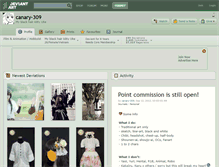 Tablet Screenshot of canary-309.deviantart.com
