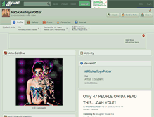 Tablet Screenshot of mrsxmalfoyxpotter.deviantart.com
