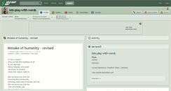 Desktop Screenshot of lets-play-with-words.deviantart.com