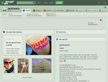 Tablet Screenshot of jackhearts.deviantart.com