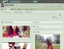 Tablet Screenshot of bloody-ribbon.deviantart.com