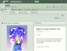 Tablet Screenshot of lumiec.deviantart.com