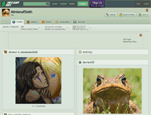 Tablet Screenshot of minionofsloth.deviantart.com