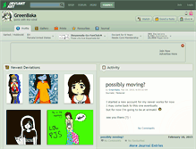 Tablet Screenshot of greenbaka.deviantart.com