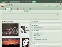 Tablet Screenshot of despicablehero.deviantart.com