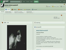Tablet Screenshot of metal-mistress6669.deviantart.com