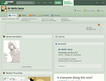 Tablet Screenshot of mr-mello-sama.deviantart.com