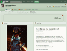 Tablet Screenshot of cardboardshark.deviantart.com