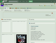 Tablet Screenshot of closet-monster.deviantart.com