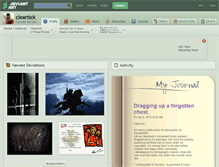 Tablet Screenshot of cleartick.deviantart.com