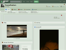 Tablet Screenshot of fireandfeathers.deviantart.com