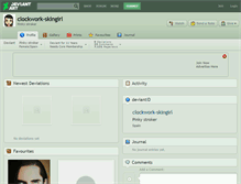 Tablet Screenshot of clockwork-skingirl.deviantart.com