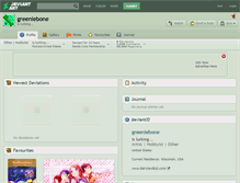 Tablet Screenshot of greeniebone.deviantart.com