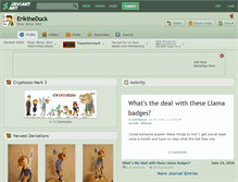 Tablet Screenshot of eriktheduck.deviantart.com