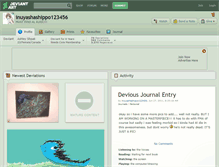 Tablet Screenshot of inuyashashippo123456.deviantart.com