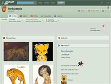 Tablet Screenshot of lionblazeplz.deviantart.com