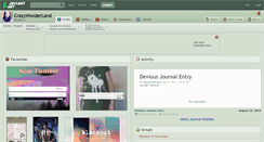 Desktop Screenshot of crazywonderland.deviantart.com