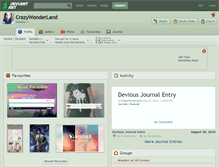 Tablet Screenshot of crazywonderland.deviantart.com