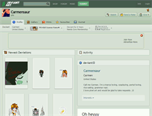 Tablet Screenshot of carmensaur.deviantart.com