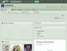 Tablet Screenshot of crystralclaw.deviantart.com