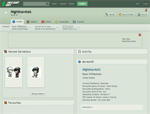 Tablet Screenshot of nighthawk66.deviantart.com