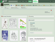 Tablet Screenshot of mooselet.deviantart.com