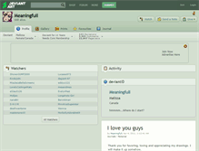 Tablet Screenshot of meaningfull.deviantart.com