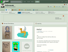 Tablet Screenshot of felllovescats.deviantart.com