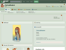 Tablet Screenshot of clericalrodent.deviantart.com