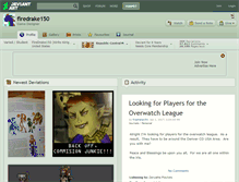Tablet Screenshot of firedrake150.deviantart.com