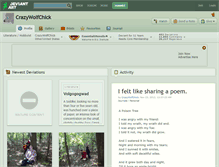 Tablet Screenshot of crazywolfchick.deviantart.com
