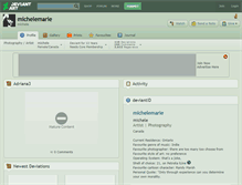 Tablet Screenshot of michelemarie.deviantart.com