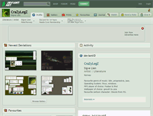 Tablet Screenshot of crazylegz.deviantart.com