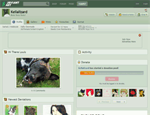 Tablet Screenshot of kellalizard.deviantart.com