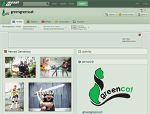 Tablet Screenshot of greengreencat.deviantart.com