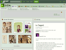 Tablet Screenshot of kiwifrog.deviantart.com