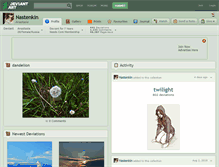 Tablet Screenshot of nastenkin.deviantart.com