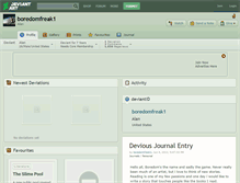 Tablet Screenshot of boredomfreak1.deviantart.com