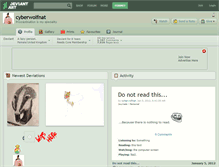 Tablet Screenshot of cyberwolfnat.deviantart.com