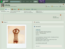 Tablet Screenshot of milenka.deviantart.com