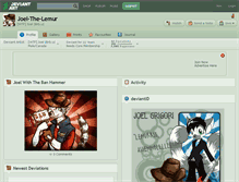 Tablet Screenshot of joel-the-lemur.deviantart.com