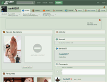 Tablet Screenshot of hunk0207.deviantart.com