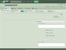 Tablet Screenshot of celestialspiritwolf.deviantart.com
