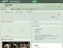 Tablet Screenshot of carolinec89.deviantart.com