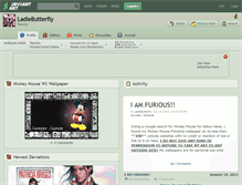 Tablet Screenshot of ladiebutterfly.deviantart.com