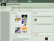 Tablet Screenshot of be-who-you-wanna-be.deviantart.com