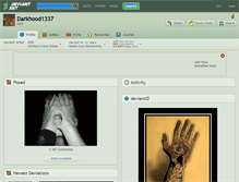 Tablet Screenshot of darkhood1337.deviantart.com