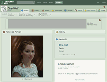 Tablet Screenshot of dire-wolf.deviantart.com